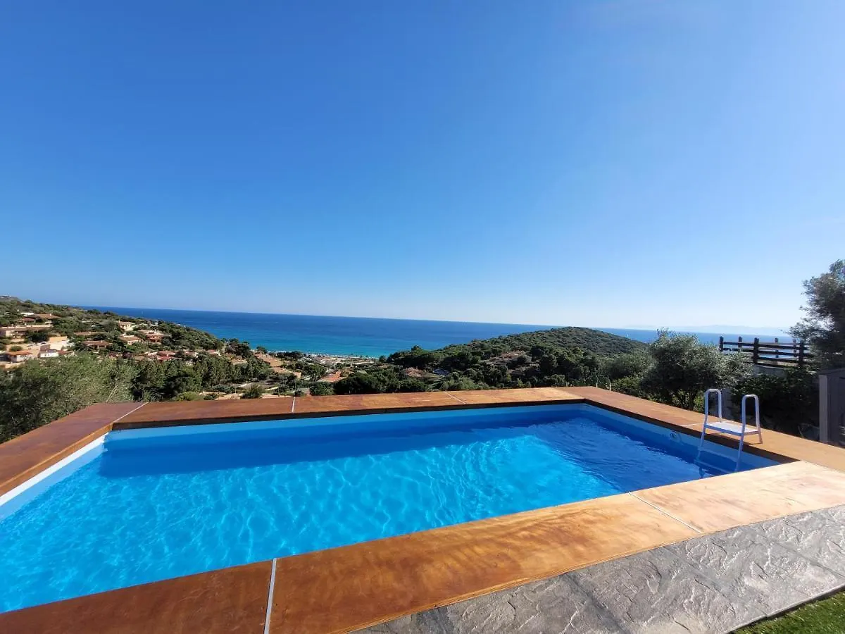 Villetta Con Piscina Panoramica Belvedere Mari Pintau ジェレメアス イタリア